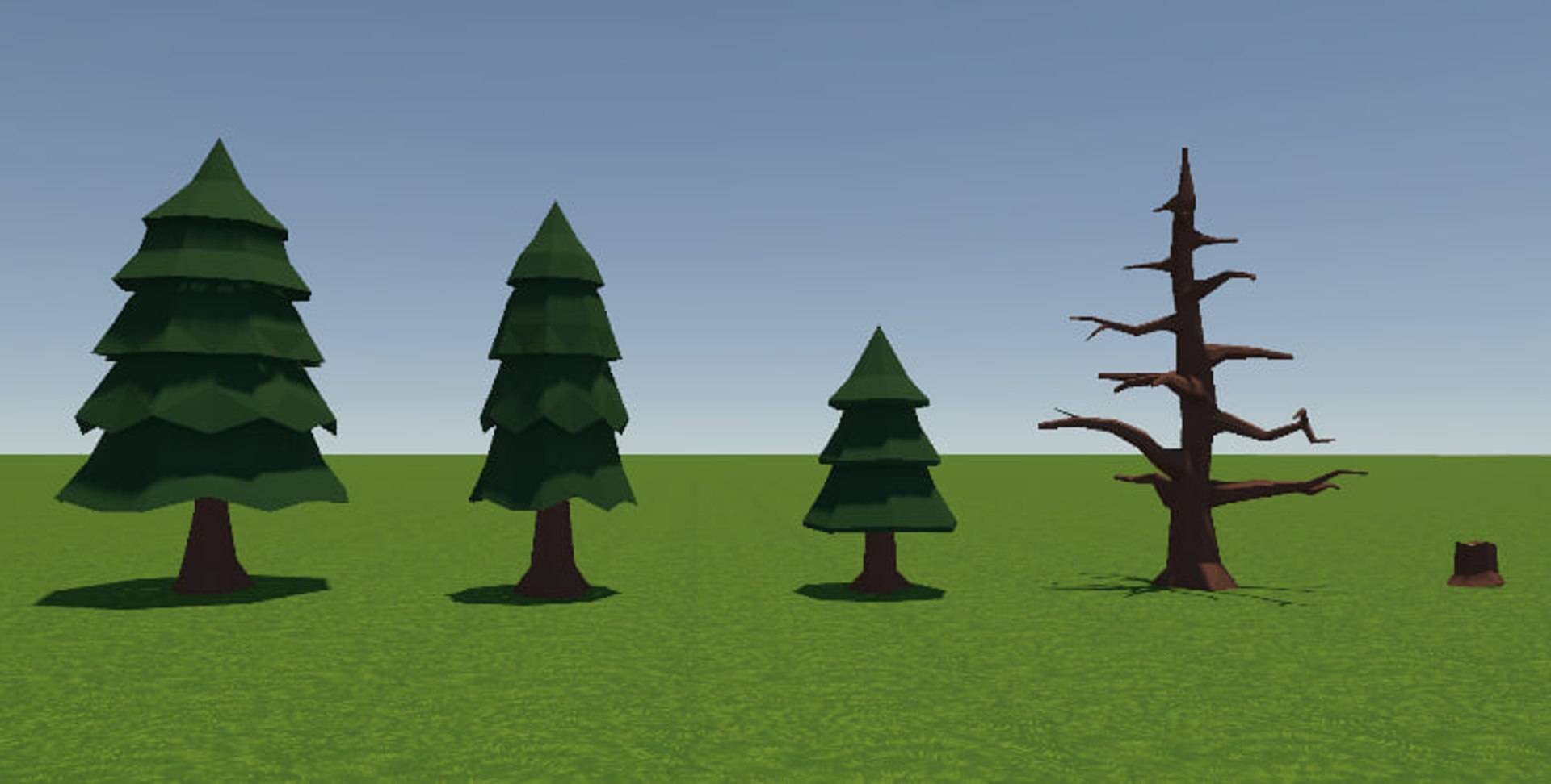 Minimalism Low-Poly Trees Pack Model - TurboSquid 2367288