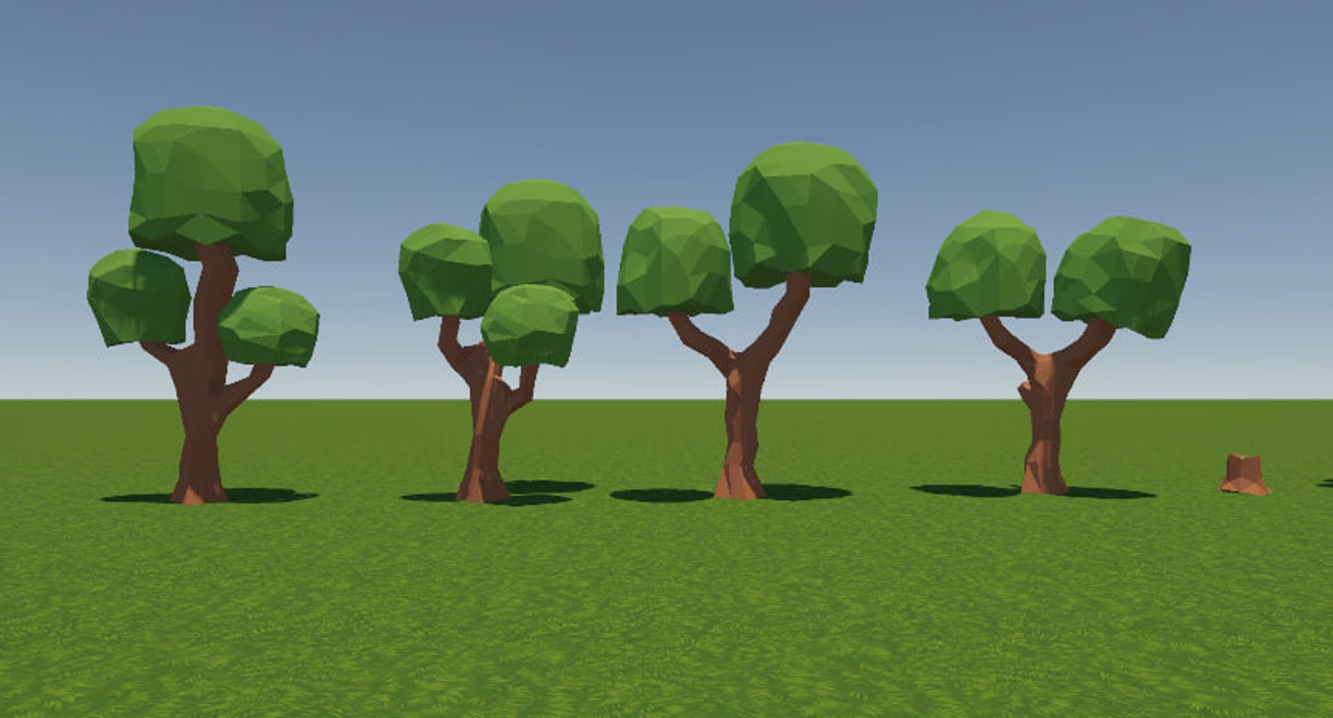 Minimalism Low-Poly Trees Pack Model - TurboSquid 2367288