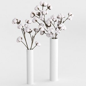cotton bouquet 3D model