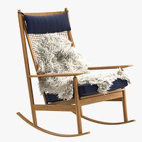 Teak rocking chair by Danish Designer Hans Olsen MODEL 532 A 60s