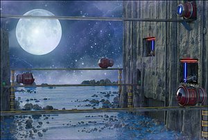 sci-fi spaceship ship model