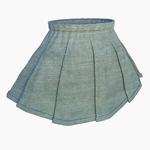 Pleated Blue Skirt