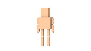 3D simple naked man
