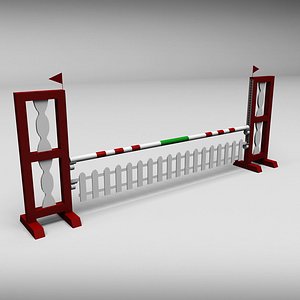 horse jumping obstacle 3d max