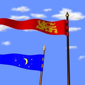 3d model pennants flag