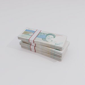 10000 Iran Iranian Rial Currency 3D model