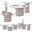 Tables à boutons et vases Joker de B &amp; B Italia