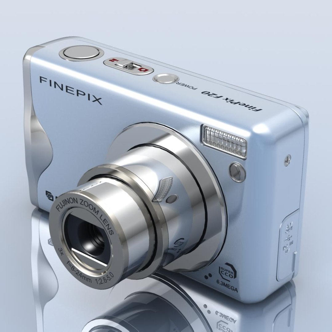 3d Model Of Fujifilm Finepix F20 Photocamera