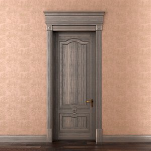 classic wood door 3D model