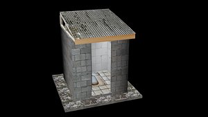 Dirty old Toilet 3D model