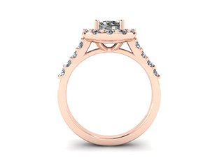 3D halo engagement ring