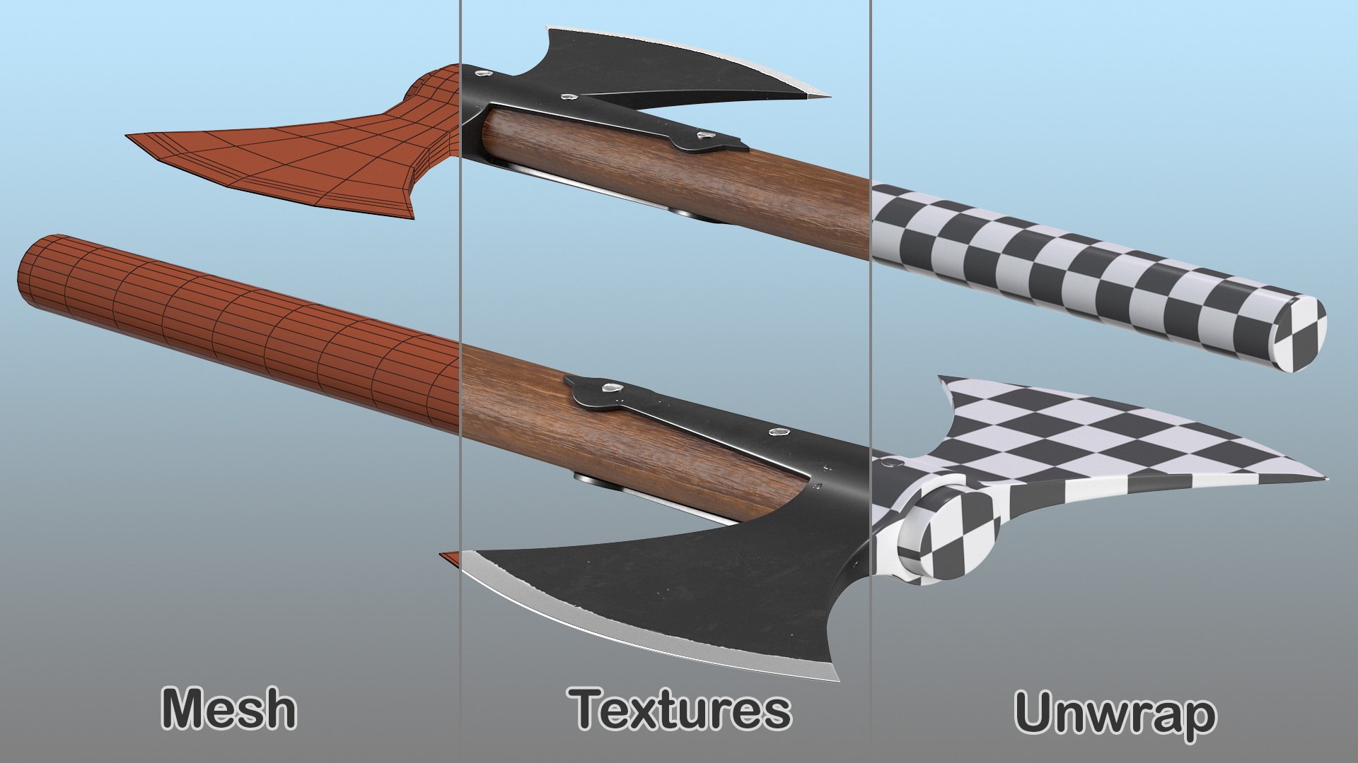 throwing double bladed axe weapon 3D model https://p.turbosquid.com/ts-thumb/7l/DrtIes/0cJqtbB0/throwingdoublebladedaxe3dmodel010/jpg/1599756245/1920x1080/fit_q87/44b6fc35fad3ab532627f80b4aec801b36f0fd65/throwingdoublebladedaxe3dmodel010.jpg