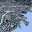 Modelo 3D da paisagem urbana de São Francisco, Ponte Golden Gate, horizonte da Baía de São Francisco, Califórnia