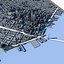 Modelo 3D da paisagem urbana de São Francisco, Ponte Golden Gate, horizonte da Baía de São Francisco, Califórnia