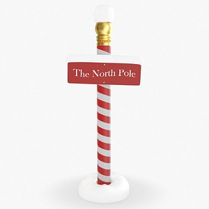 North Pole sign 3D