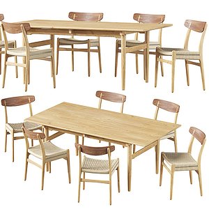 Carl Hansen Chair CH23 Dining Table CH327