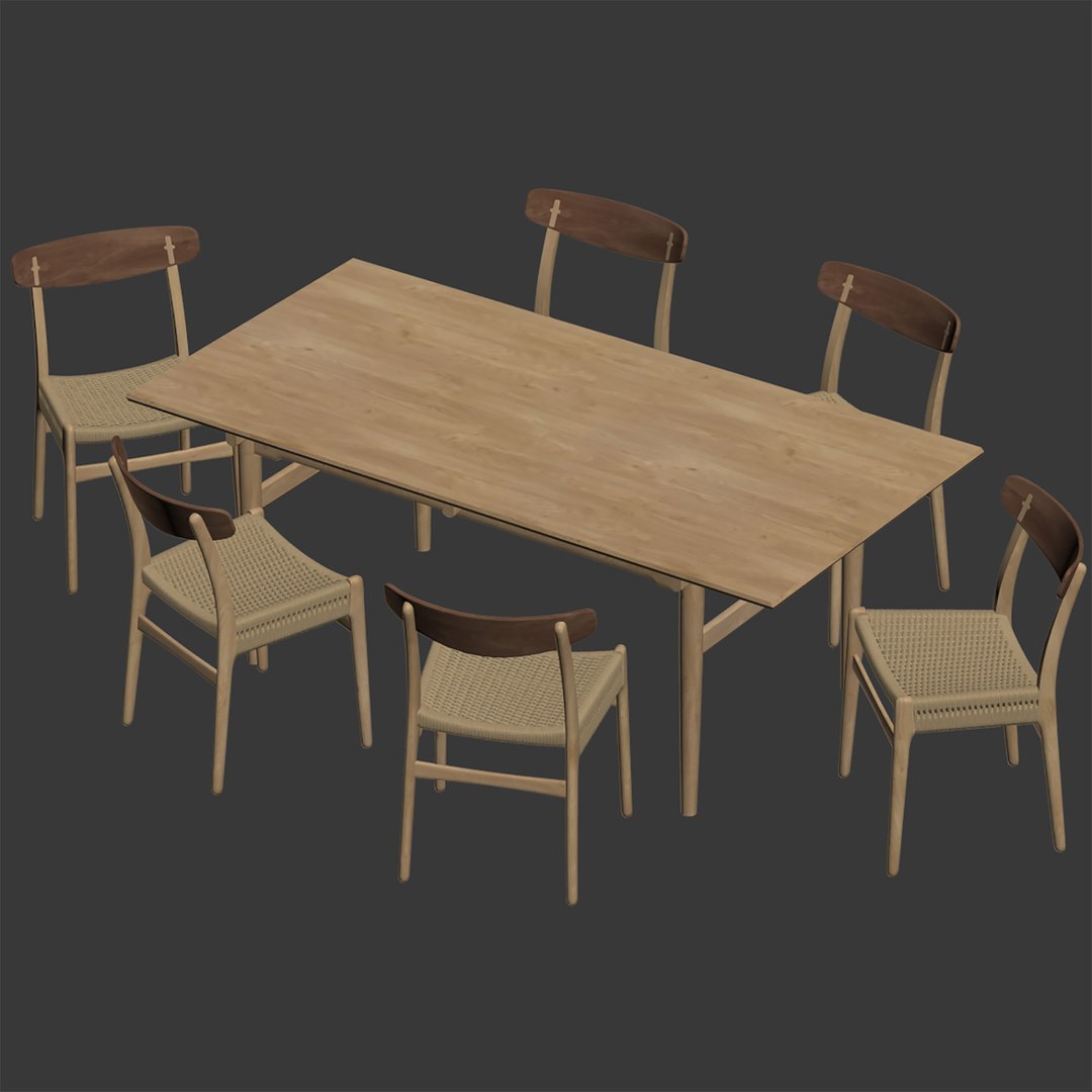 Carl Hansen Chair CH23 Dining Table CH327 3D model https://p.turbosquid.com/ts-thumb/7l/K4epGV/jN/5/jpg/1623157996/1920x1080/fit_q87/e74a4dcfe7bc07b324de85674204624ea78d329a/5.jpg