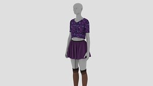 Womens Dress - Female Outfit Clothes 3D model