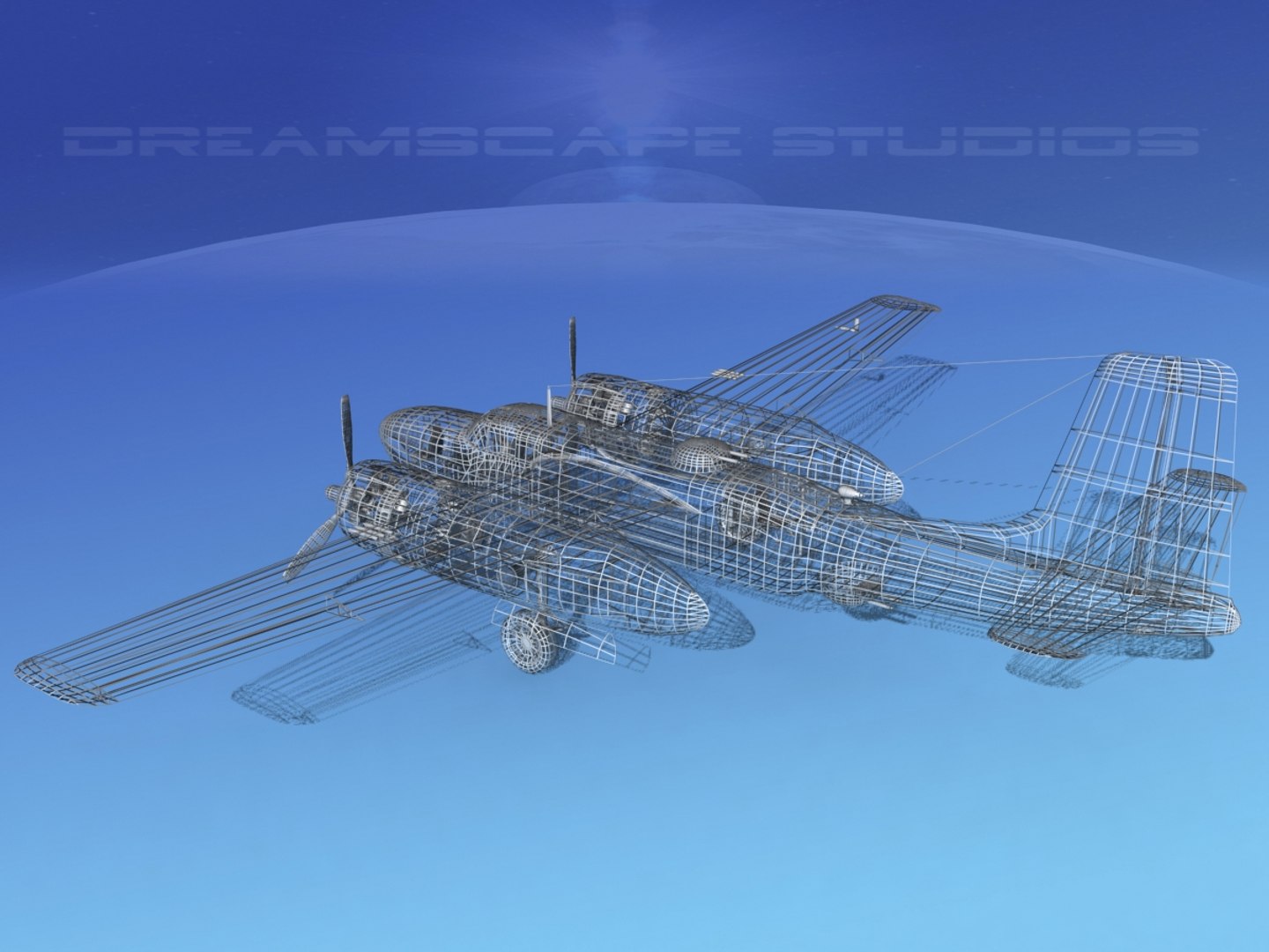 Douglas A-26c A-26 Bomber 3d 3ds