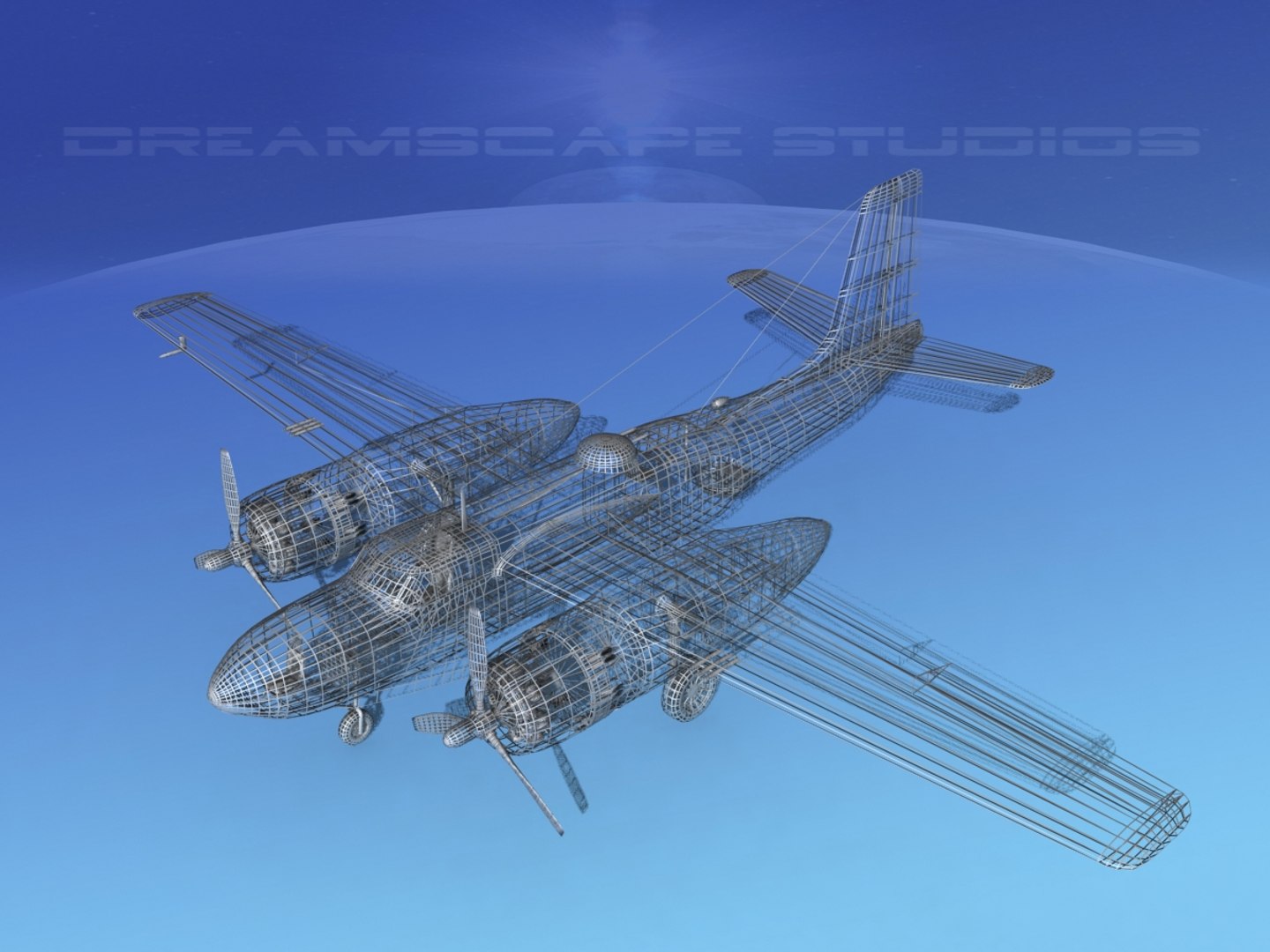 Douglas A-26c A-26 Bomber 3d 3ds
