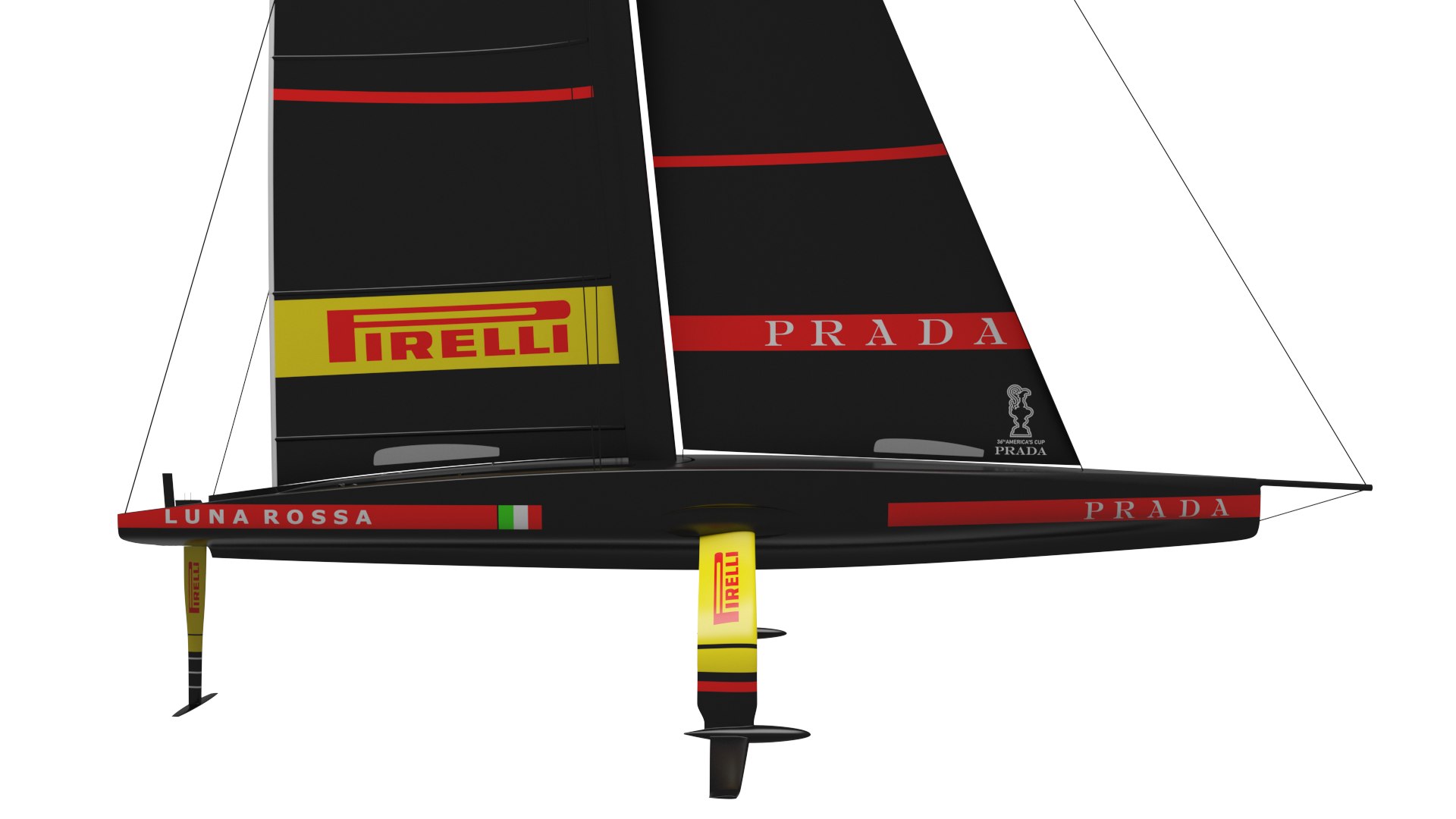 Ac75 Luna Rossa 3D Model - TurboSquid 1582966
