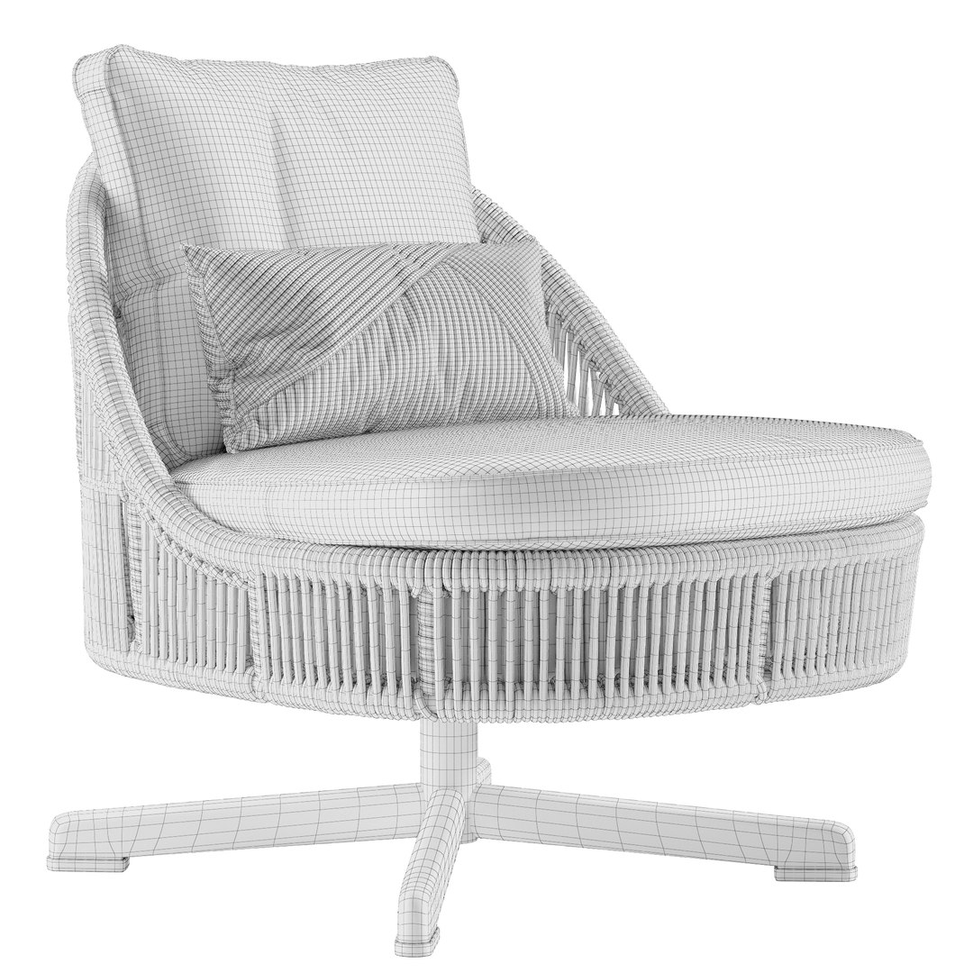 Minotti Sendai Cord Armchair 3D Model TurboSquid 2144200