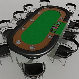 3d poker table model