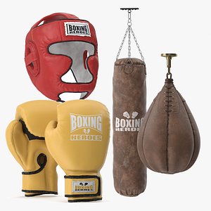 3D Boxing Equipment Set