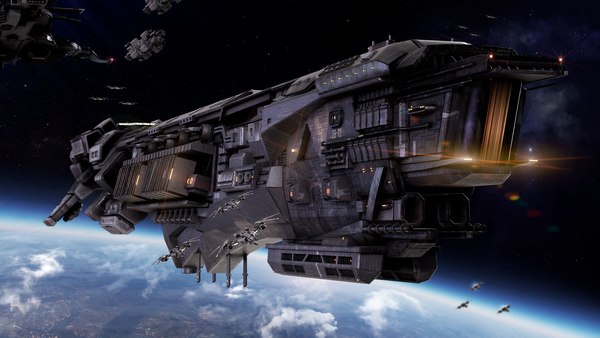 Sci Fi Capital Destroyer Spaceship Rigged 3D - TurboSquid 1726578