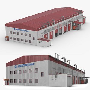 Freight Storage Terminal Rigged for Maya model