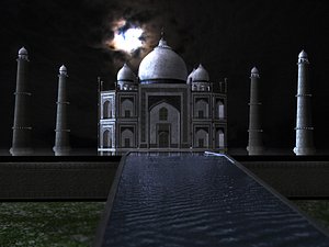 3d model taj mahal zipped