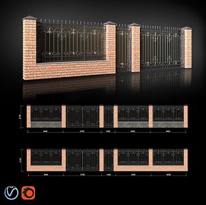 Wrought iron gate and fence with polycarbonate plastic