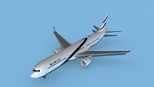 3D model Boeing 767-400 El Al