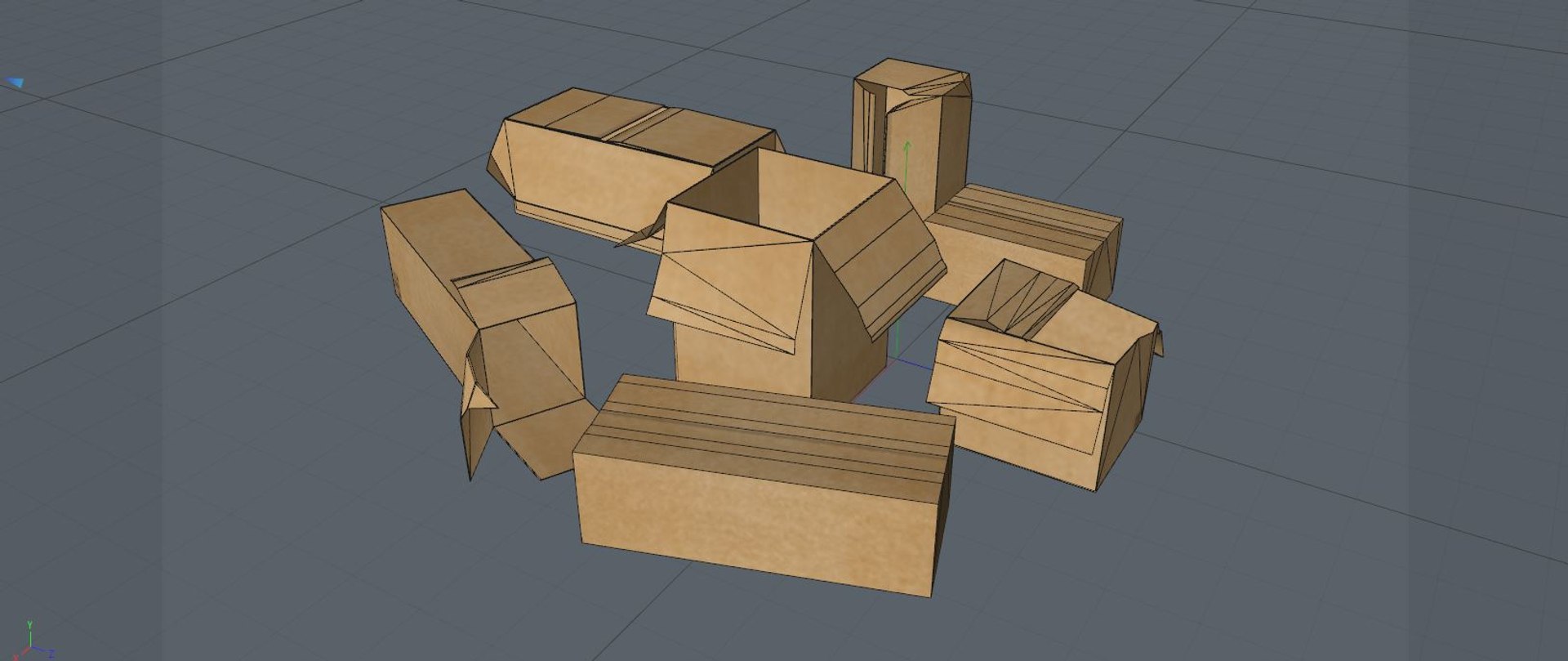 3D Boxes Low-poly Pbr Model - TurboSquid 1386104