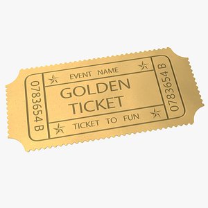 Golden Event Ticket