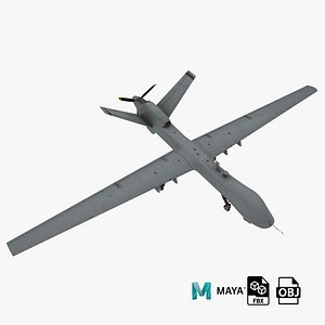 Unmanned Combat Air Vehicle MQ 9 Reaper UAV 3D model