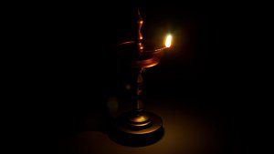 Indian Traditional Lamp- 3D Model - Single Flame animation for Blender - UE