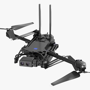 Autonomous Drone Skydio X2 Rigged for Cinema 4D