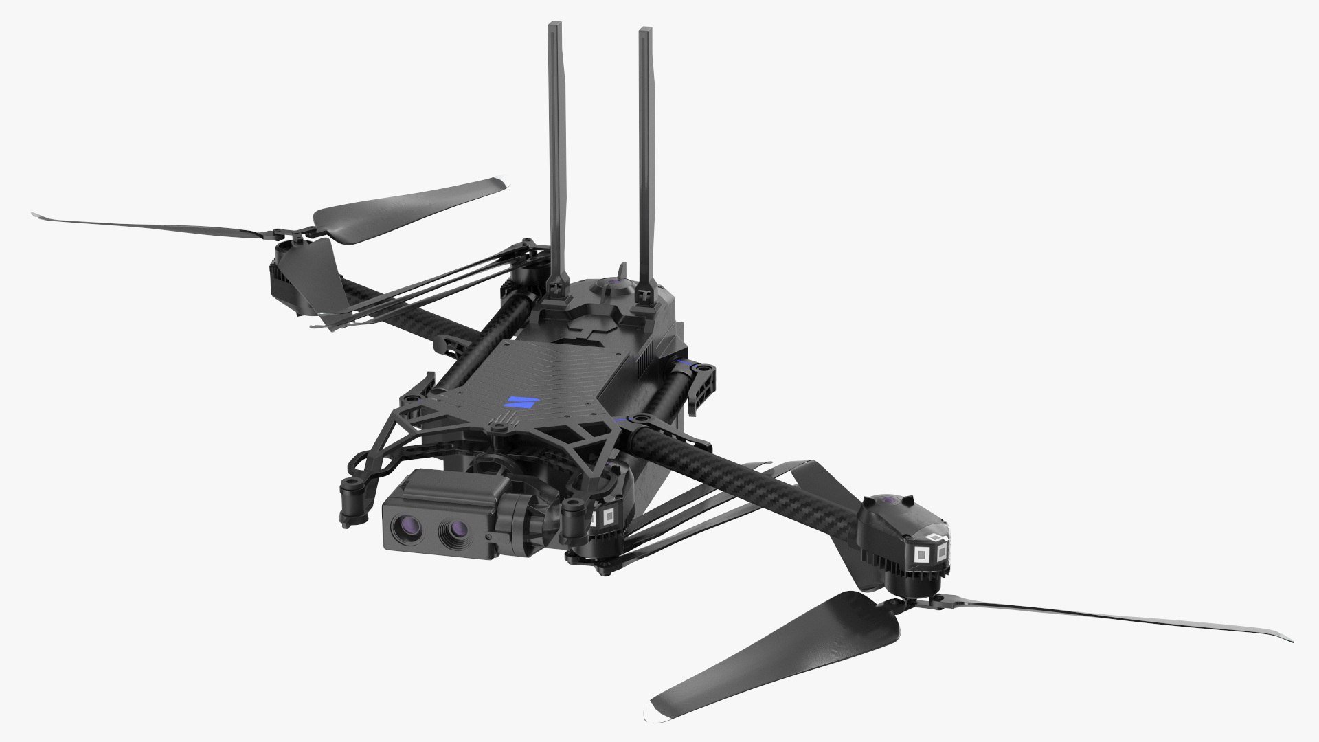 Autonomous Drone Skydio X2 Rigged for Cinema 4D 3D model preview
