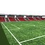 Kleines modernes Fußballstadion. Fußball