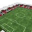 Kleines modernes Fußballstadion. Fußball