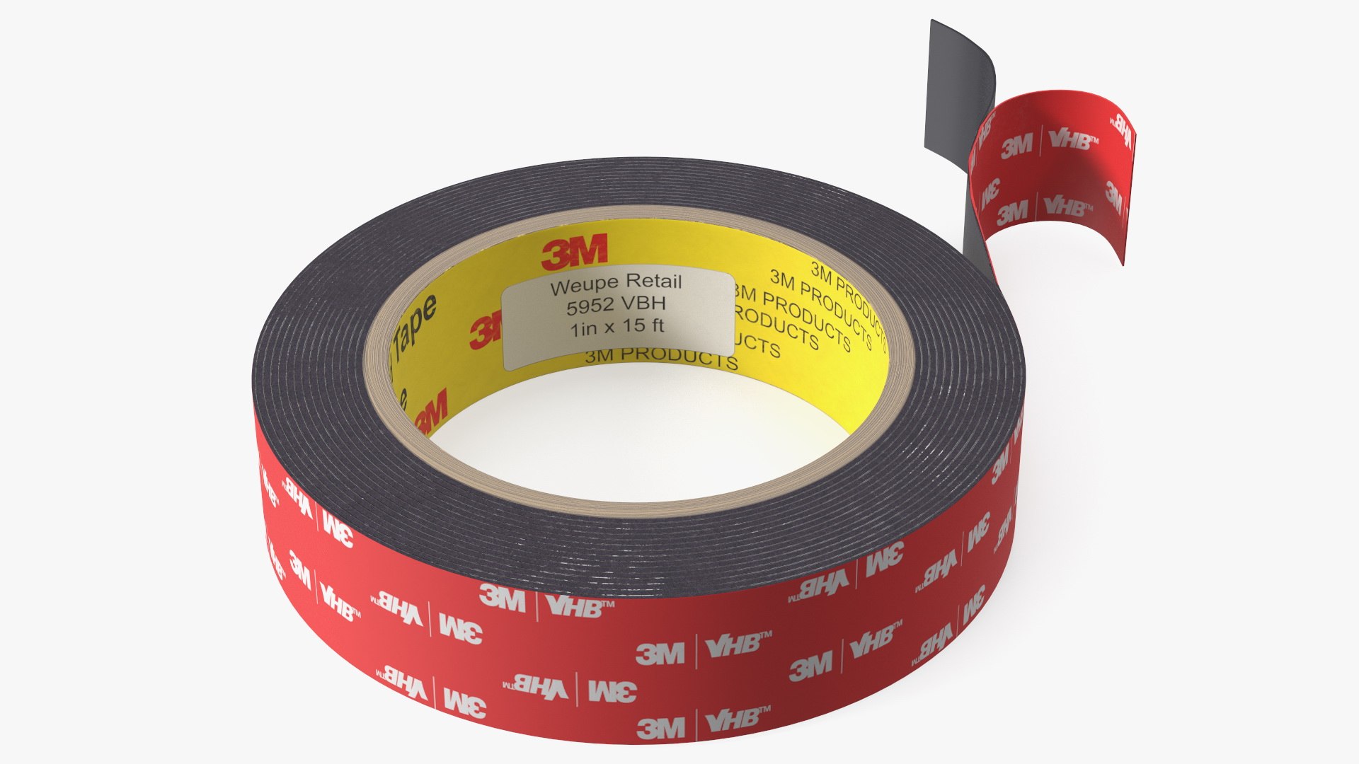 VHB 3M 5952 Double Sided Acrylic Foam Tape Model - TurboSquid 1830796