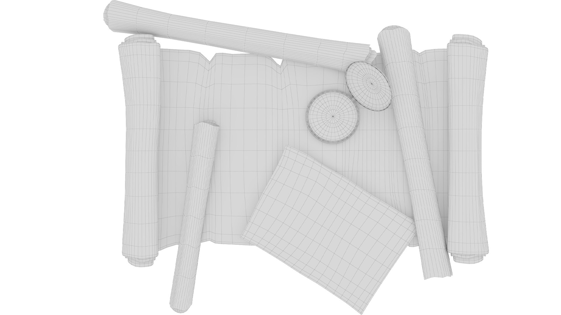 Parchment Scroll Papirus Map 3D model - TurboSquid 2005909
