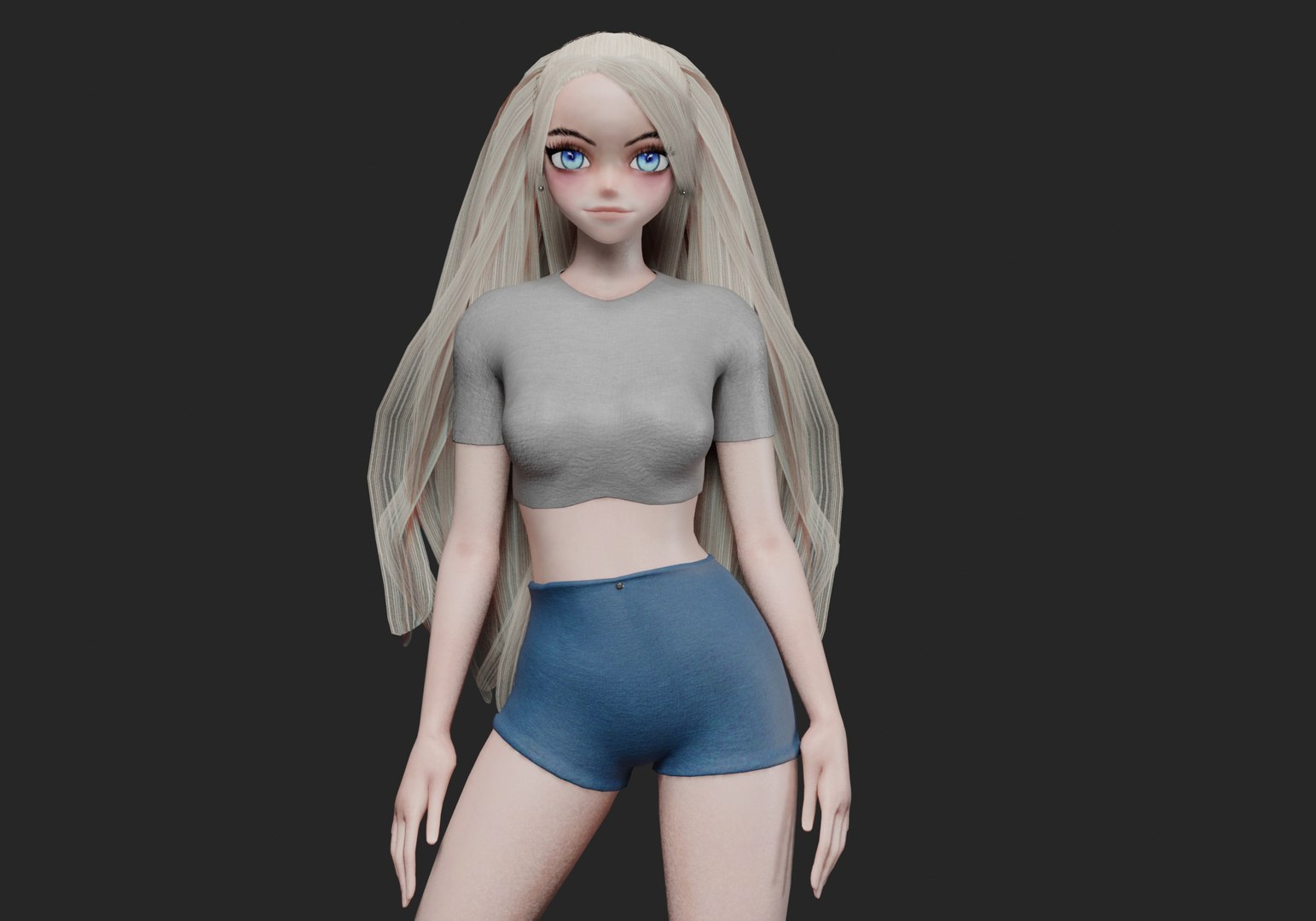 3D Cute Basic Girl V27796 Model - TurboSquid 2272538