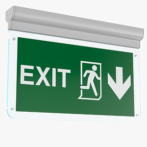 Exit Sign 3D Model