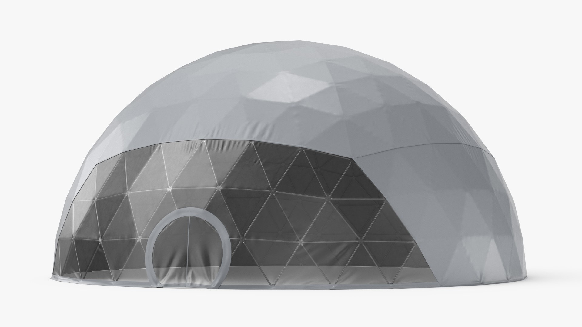 Geodesic Event Dome Tent Grey 3D model preview