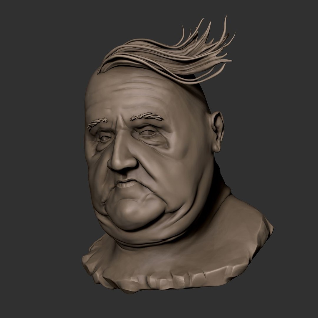 sculpture head 3d 3ds