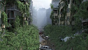 3D model Apocalyptic Buildings Pack Animated