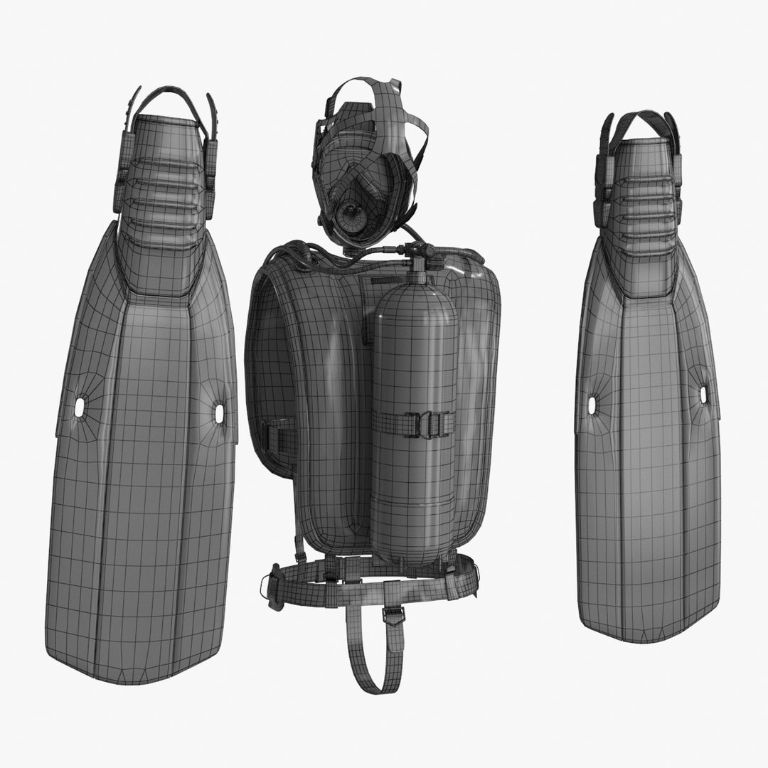 Diving Equipment With Fins Model - TurboSquid 2180941