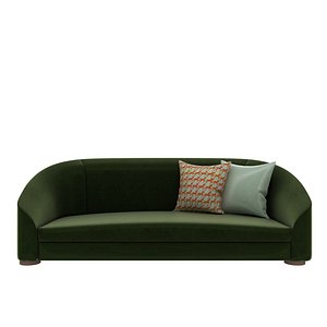 Sofa green velvet